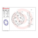 Brembo Prime Serie Oro Rear Brake Disc 68B40744