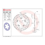 Brembo Prime Serie Oro Rear Brake Disc 68B40768