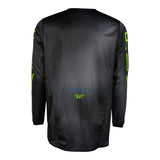 FLY Racing Youth Kinetic Jersey - Charcoal / Neon Green / True Blue