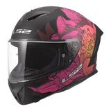 LS2 FF820 Rapid III Popppies Helmet - Black / Pink