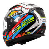 LS2 FF353 Rapid II XDron - White / Hi-Vis Orange / Blue