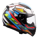 LS2 FF353 Rapid II XDron - White / Hi-Vis Orange / Blue
