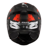 LS2 FF808 Stream II Angry Monkey Helmets - Matte Black / Red 06