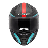 LS2 FF811 Vector II Carbon Grid Helmet - Red / Cyan
