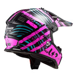 LS2 MX437 Fast Evo Verve Helmet - Black / Fluro Pink