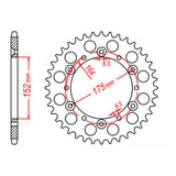 Sprocket Kit Yamaha TT250 R '93-'95 - 520AO 14/43
