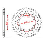 Sprocket Kit Kawasaki KLR650 '22-'24 X-Ring - Gold 15/43