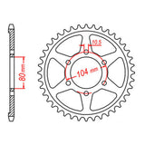 Sprocket Kit Kawasaki ZX9R '94-'97 Gold (recommended) - GB530ZXW 16/44